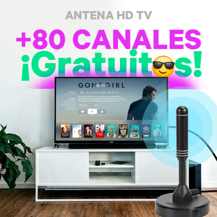 Antena full HD + 80 canales